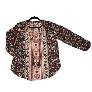 NWT Mason & Belle Floral Long Sleeve Blouse